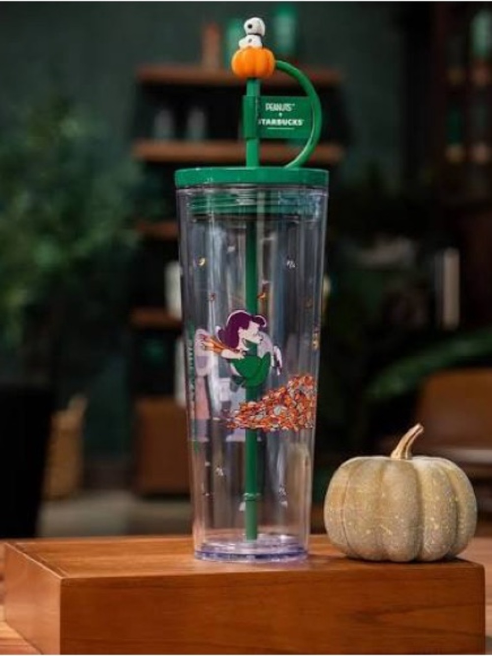 Starbucks Peanuts clear 24 oz tumbler